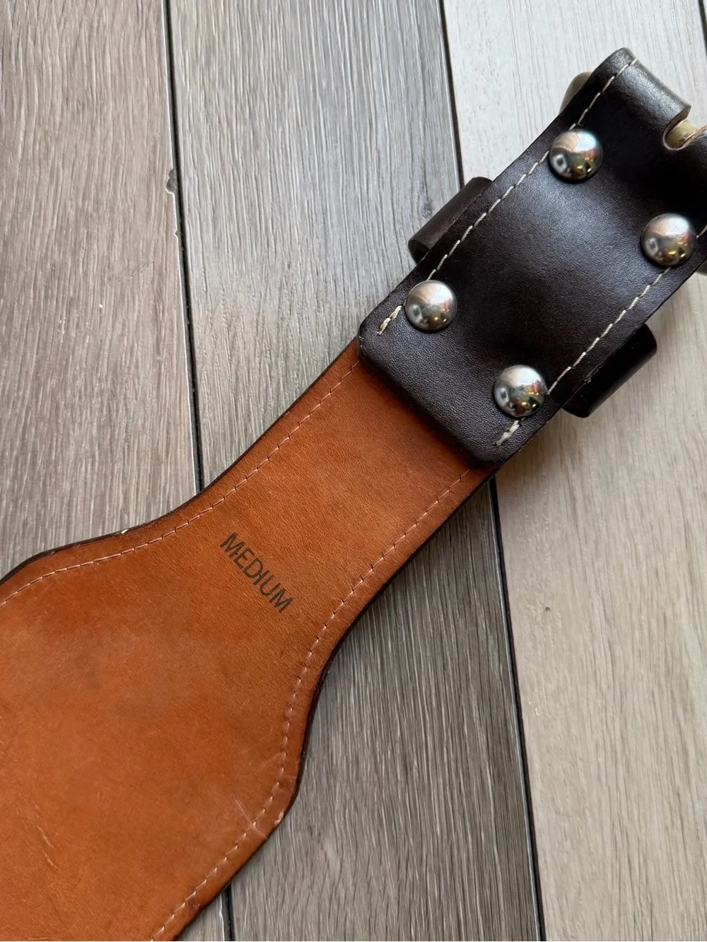 GRIZZLY Fitness leather weightlifting belt